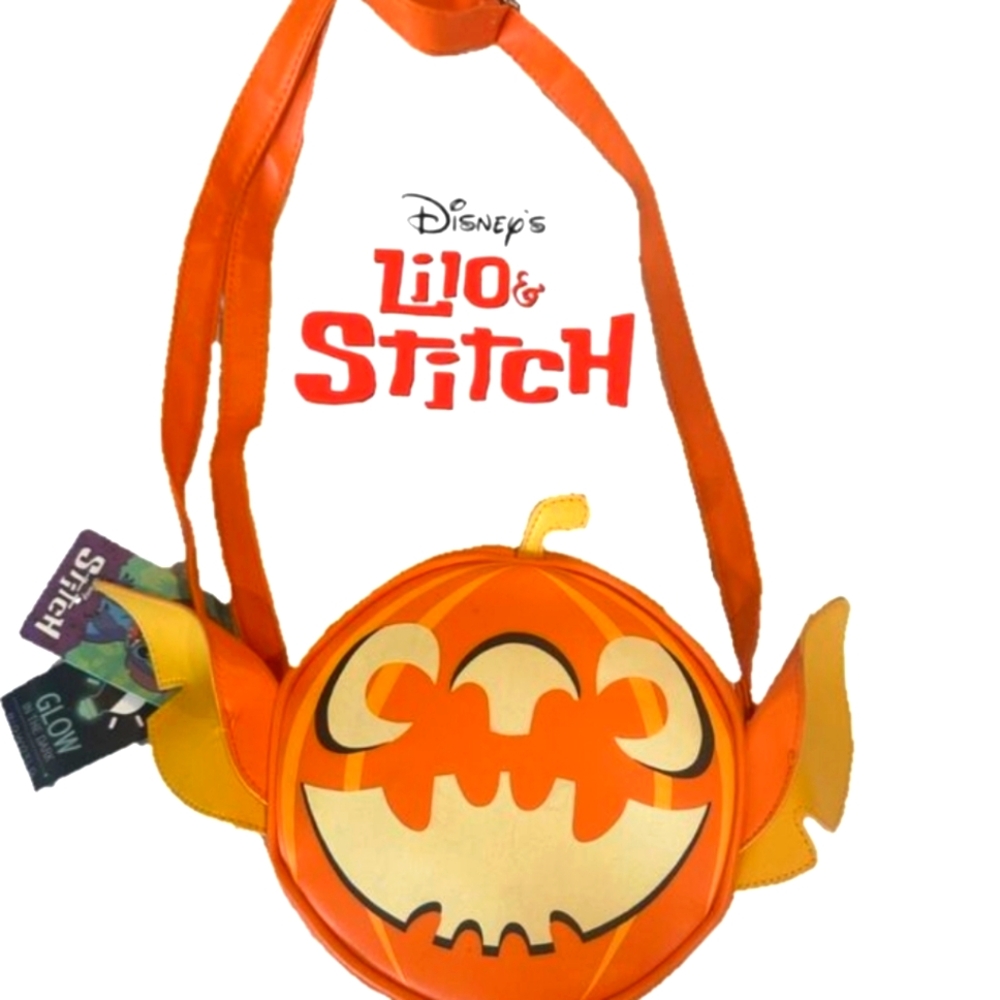 NWT: BIOWORLD DISNEY STITCH PUMPKIN PURSE (GLOW'S N THE DARK) - Picture 1 of 1